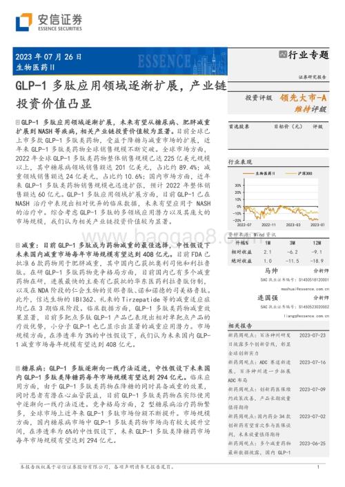 20230726_安信证券_生物医药Ⅱ行业报告：GLP_1多肽应用领域逐渐扩展产业链投资价值凸显_30页.pdf