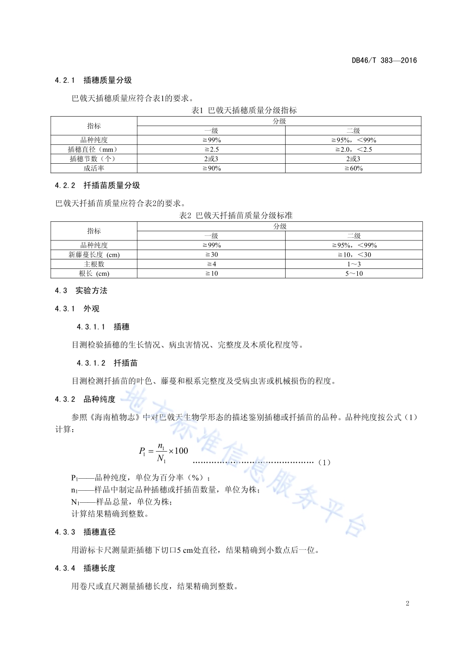 巴戟天 插穗与扦插苗DB46／T 383-2016.pdf_第4页
