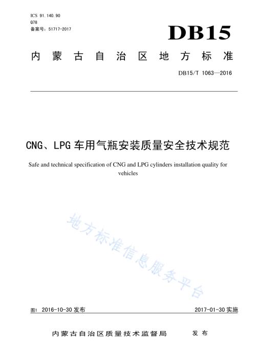 CNG、LPG车用气瓶安装质量安全技术规范DB15／T 1063-2016.pdf