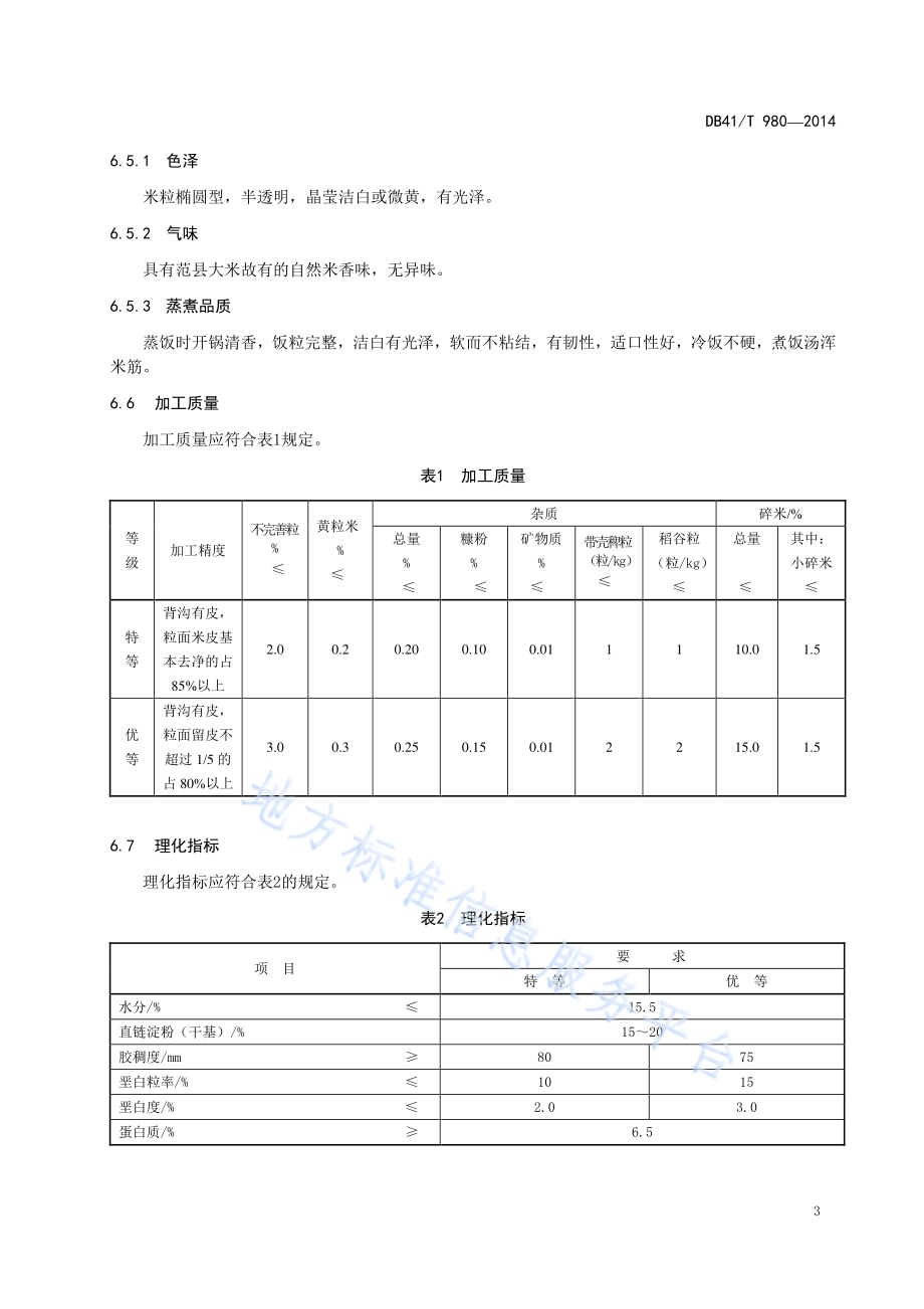 地理标志产品 范县大米DB41／T 980-2014.pdf_第5页