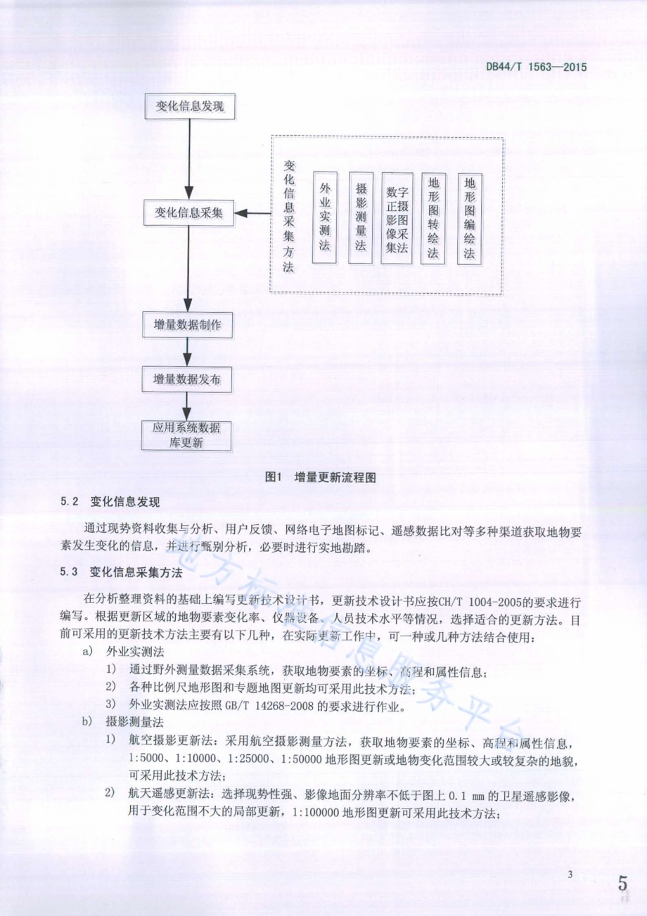 地理信息系统数据增量更新方法DB44／T 1563-2015.pdf_第5页