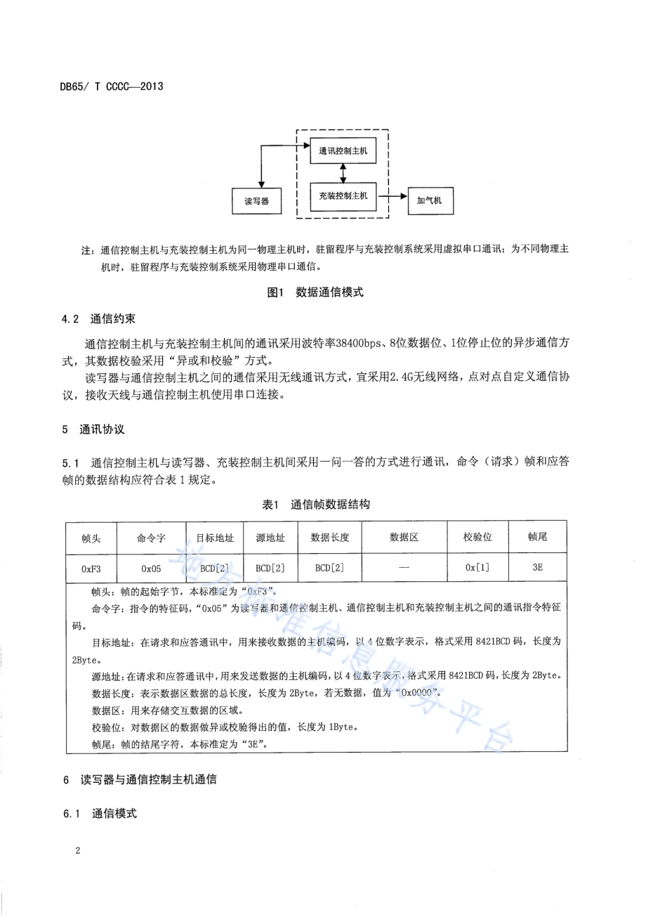 车用气瓶气装系统数据通信规则DB65／T 3613-2014.pdf_第4页