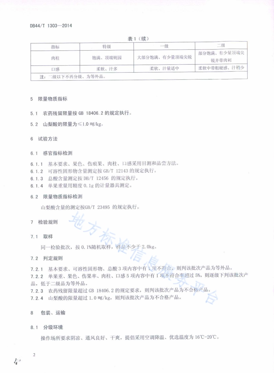东魁杨梅鲜果DB44／T 1303-2014.pdf_第4页
