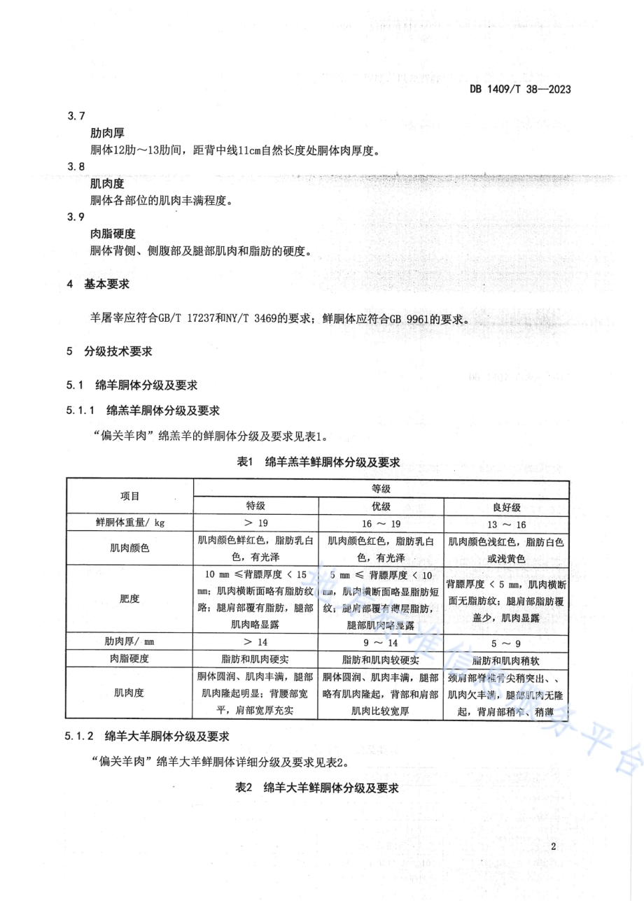 “偏关羊肉”分级及要求DB1409／T 38-2023.pdf_第5页