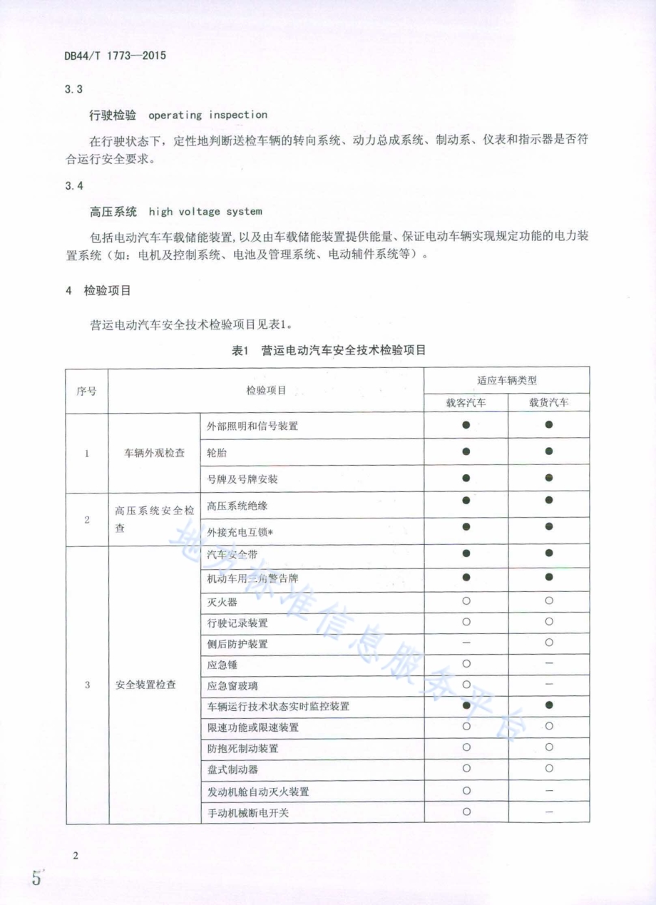 营运电动汽车安全技术检验项目和方法DB44／T 1773-2015.pdf_第5页