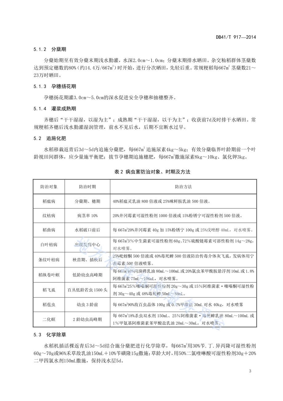 机插秧水稻大田栽培技术规程DB41／T 917-2014.pdf_第5页
