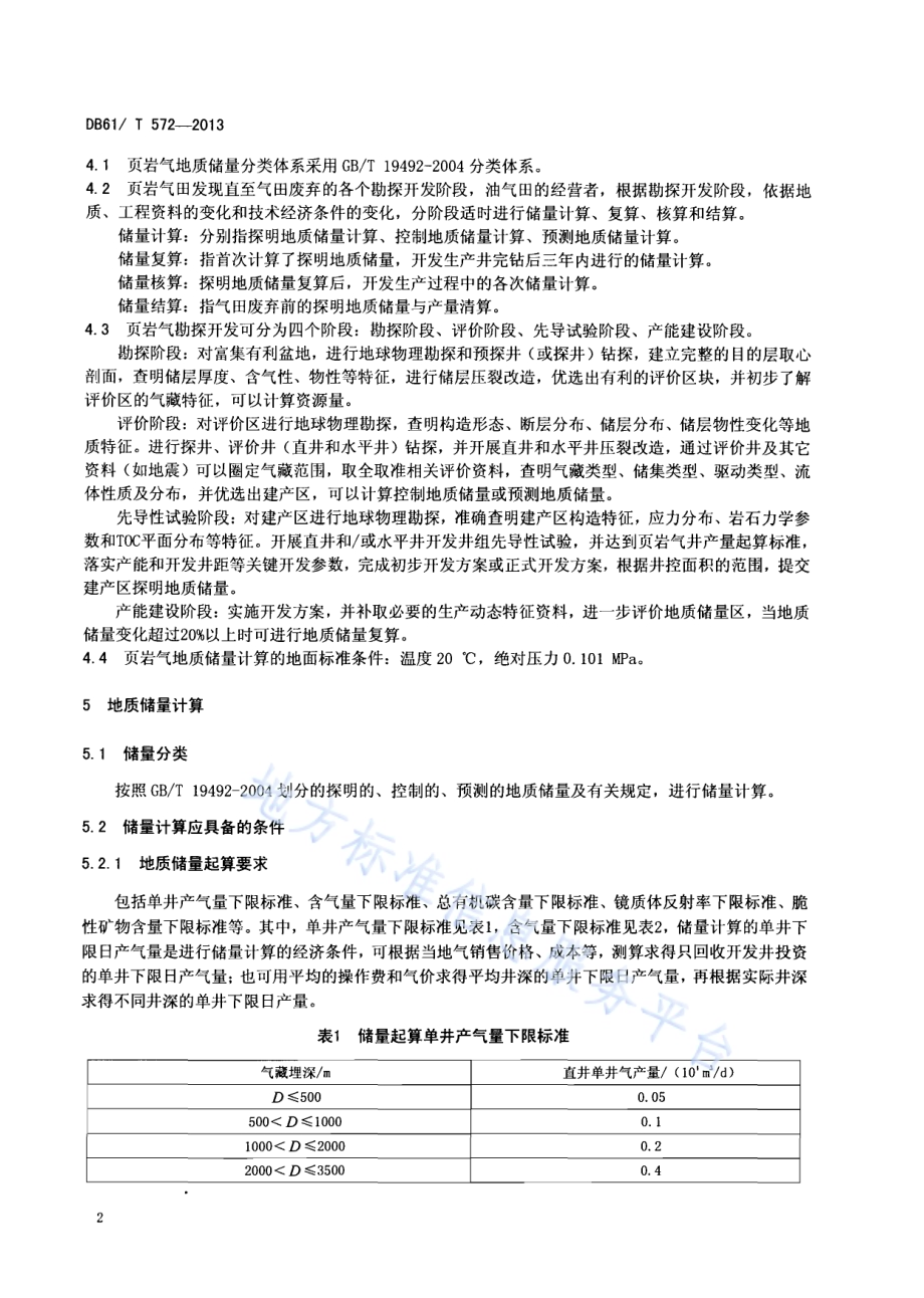 页岩气地质储量计算方法DB61／T 572-2013.pdf_第4页
