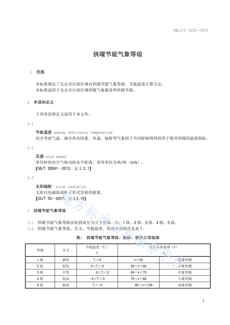 供暖节能气象等级DB11／T 1233-2015.pdf_第4页