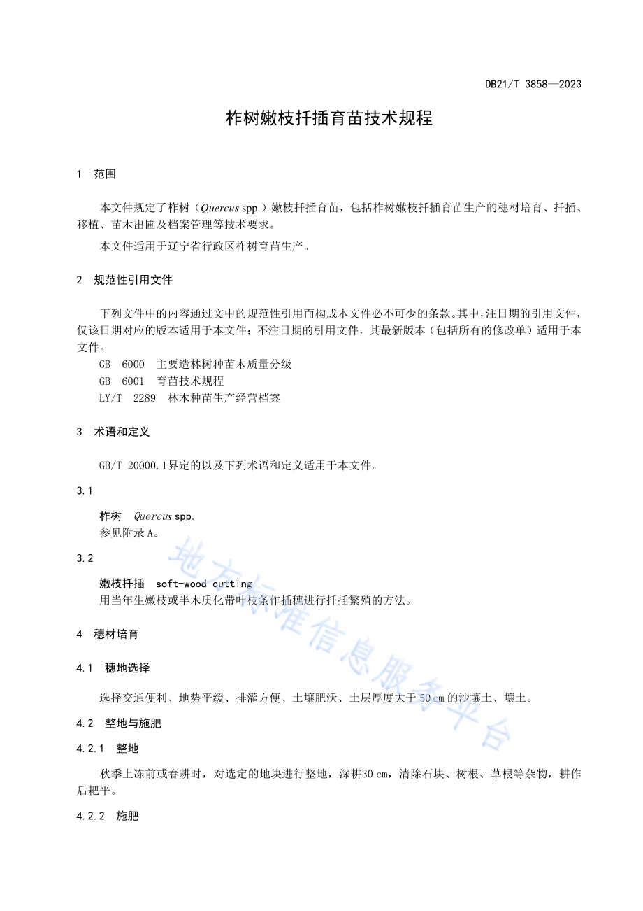 柞树嫩枝扦插育苗技术规程DB21／T 3858-2023.pdf_第5页