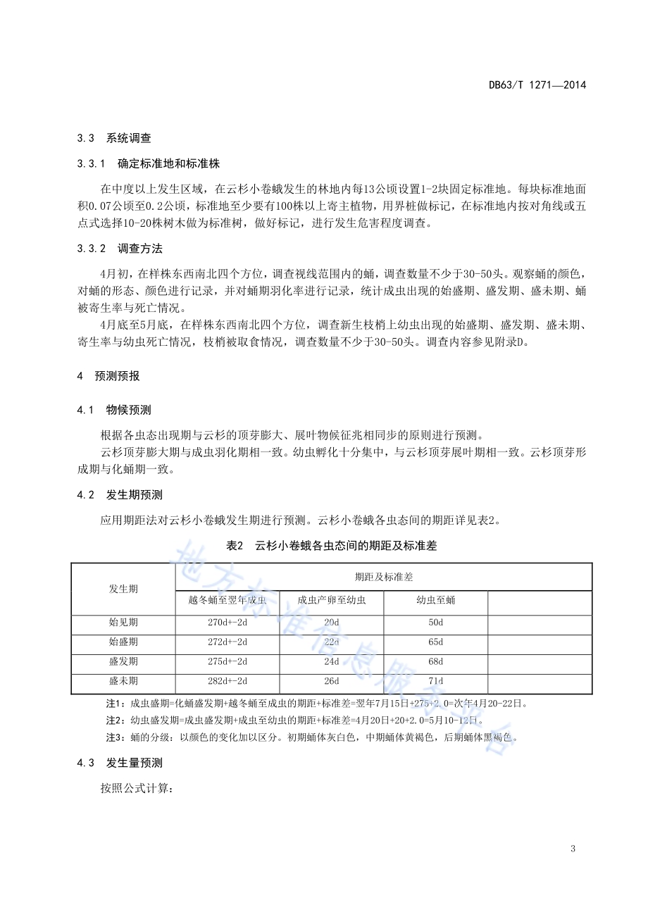 云杉小卷蛾综合防控技术规范DB63／T 1271-2014.pdf_第5页