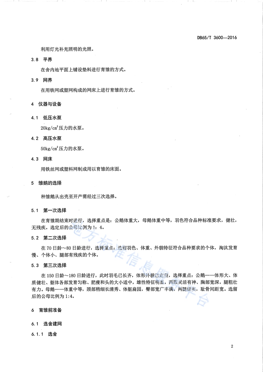 伊犁鹅育雏操作规程DB65／T 3600-2016.pdf_第4页