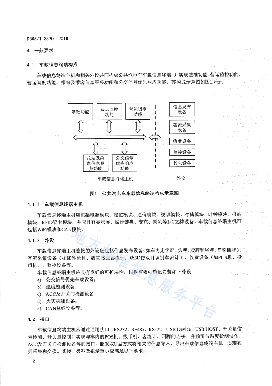 乌鲁木齐市公共汽电车车载信息终端技术要求DB65／T 3870-2016.pdf_第5页