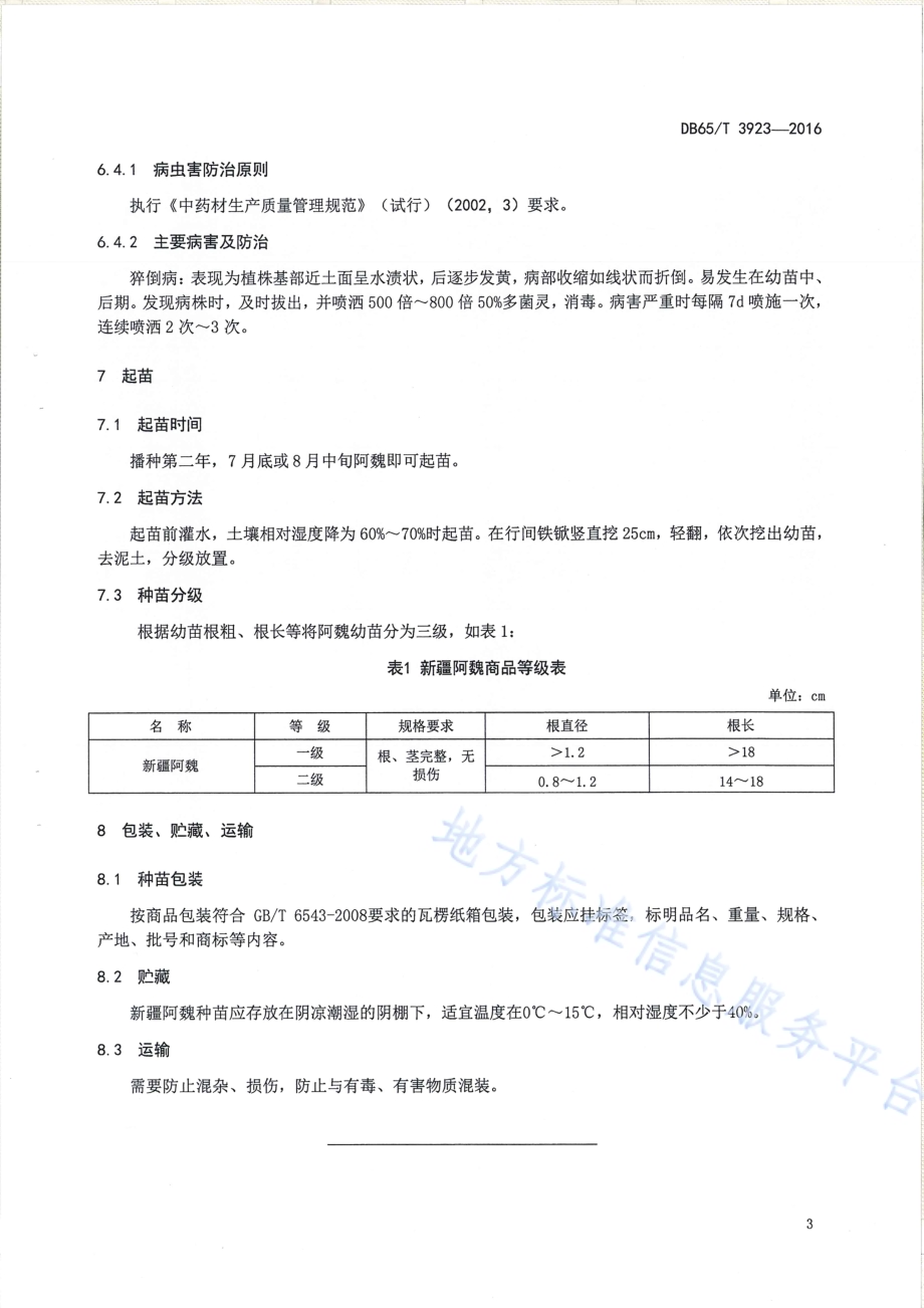新疆阿魏种苗生产技术规程DB65／T 3923-2016.pdf_第5页