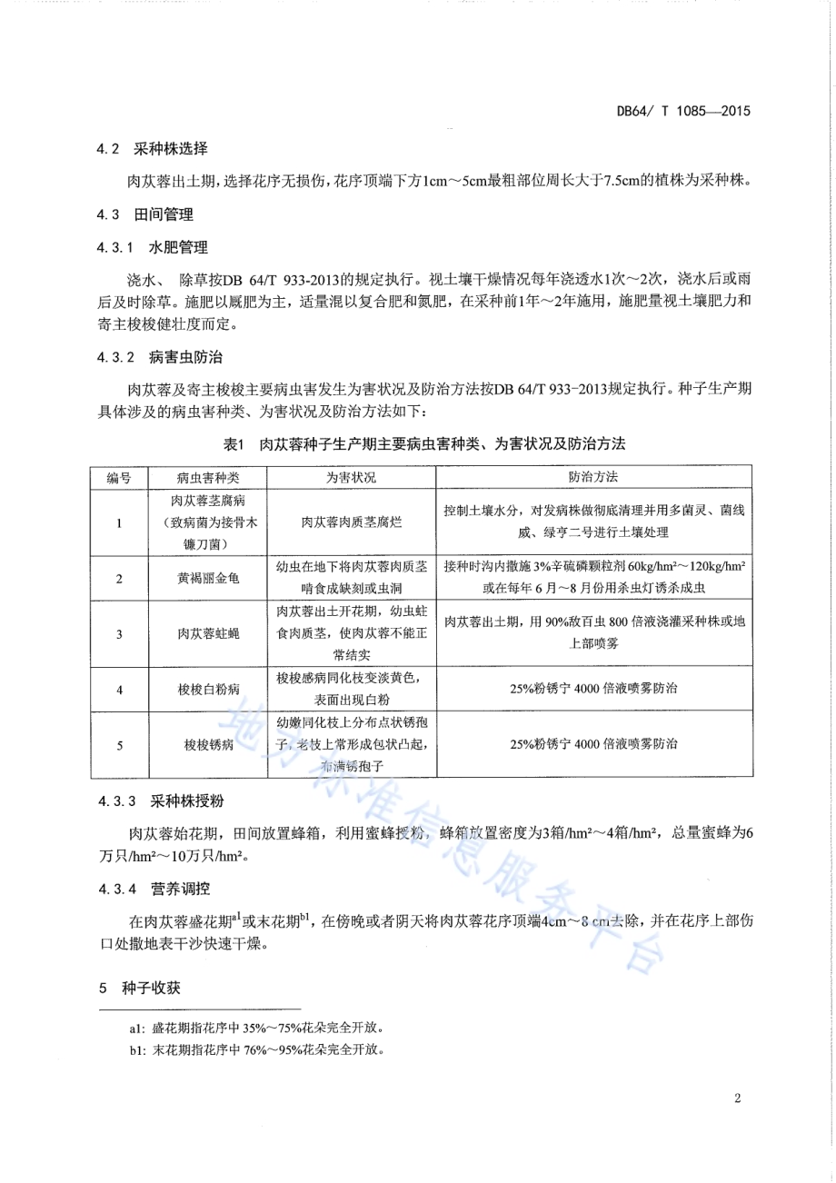 肉苁蓉种子生产技术规程DB64／T 1085-2015.pdf_第5页