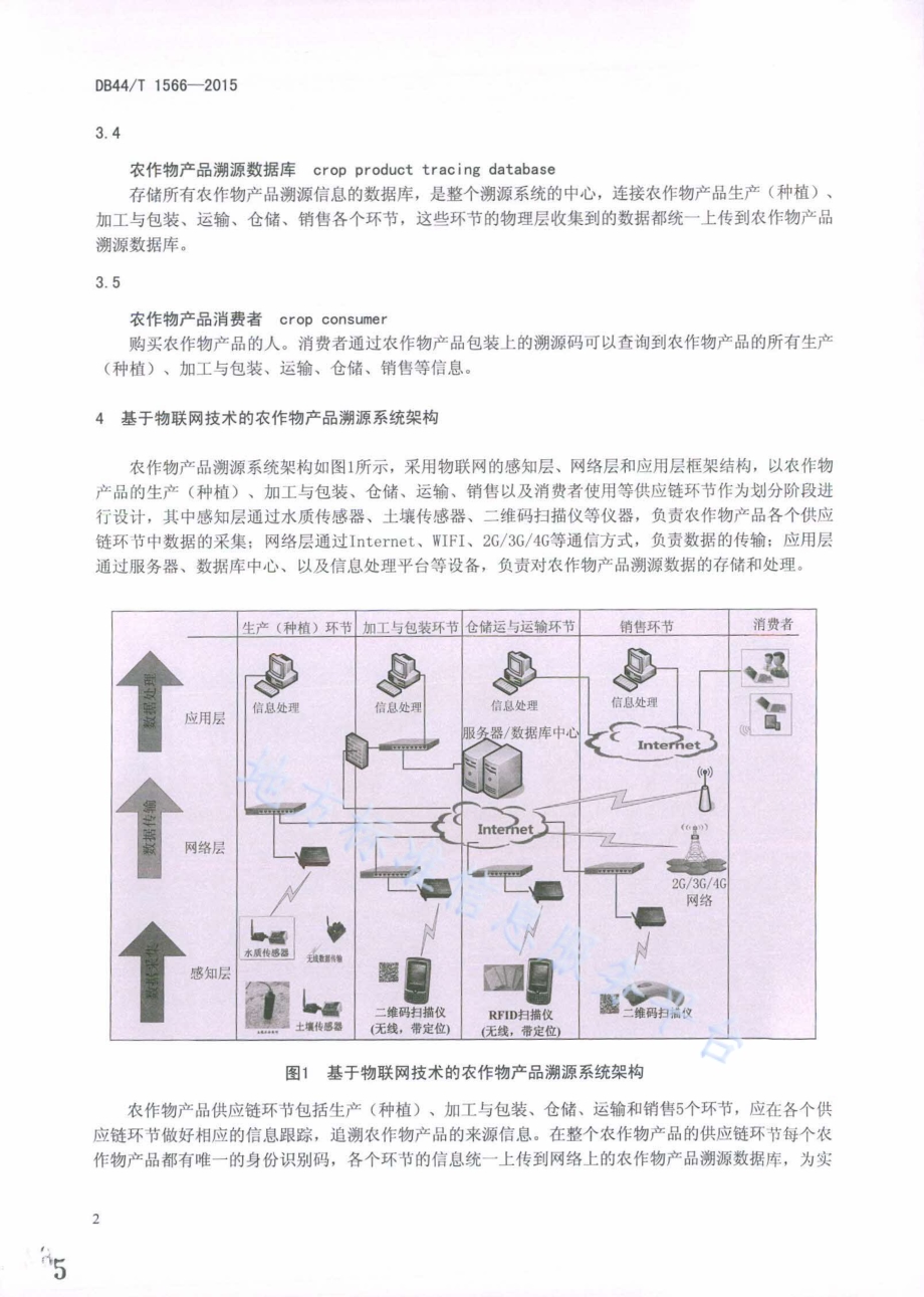 农作物产品物联网溯源应用框架DB44／T 1566-2015.pdf_第5页