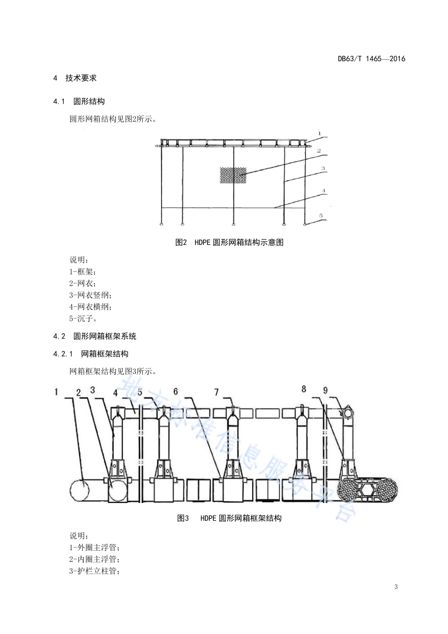 鱼类养殖用高密度聚乙烯圆形网箱技术要求DB63／T 1465-2016.pdf_第5页