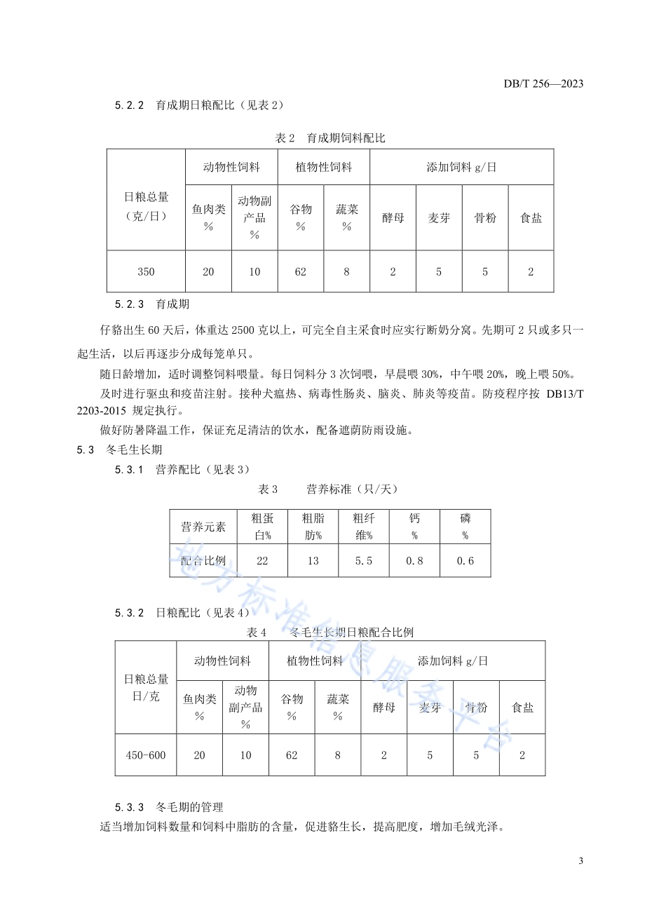 商品貉饲养管理技术规程DB1303／T 256-2023.pdf_第4页