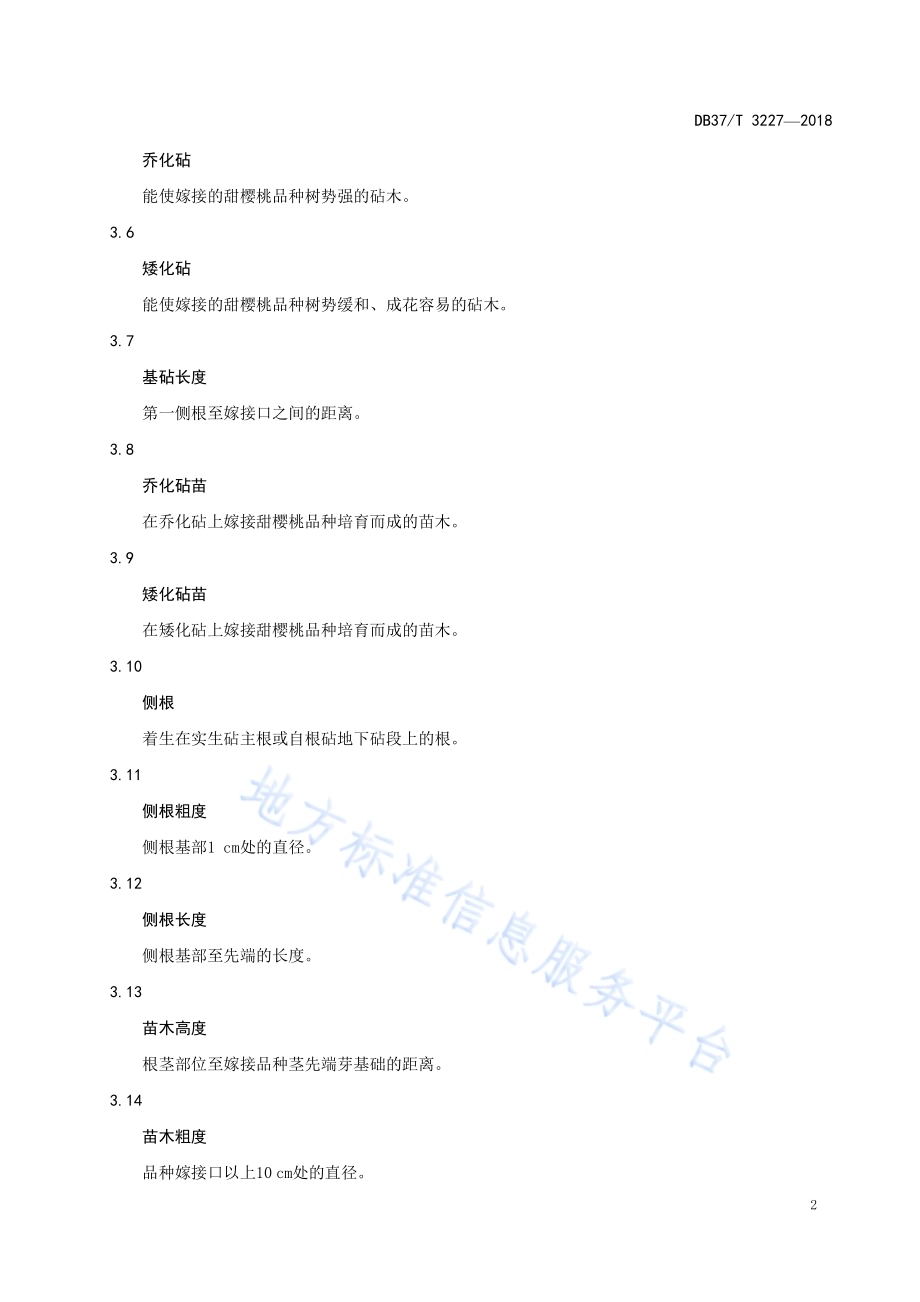 甜樱桃苗木质量分级DB37／T 3227-2018.pdf_第4页