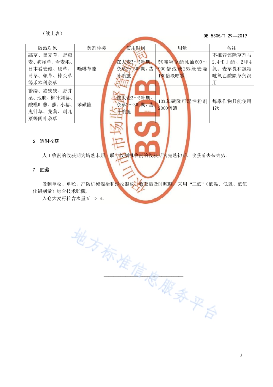 保山市早秋大麦丰产栽培技术规程DB5305／T 29-2019.pdf_第5页