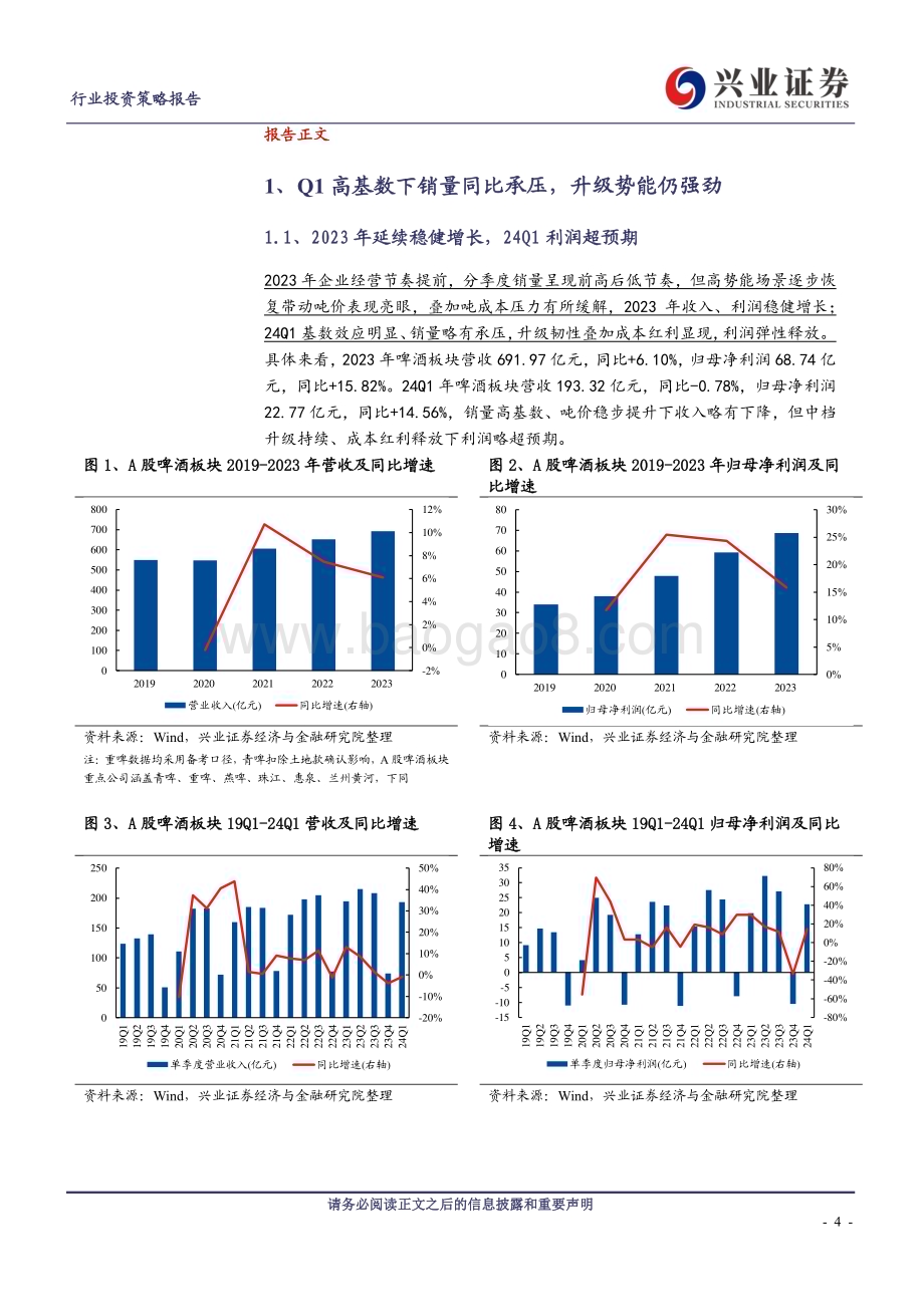 20240507_兴业证券_啤酒行业：升级韧性、成本拐点2024年景气度有望边际向上_21页.pdf_第4页