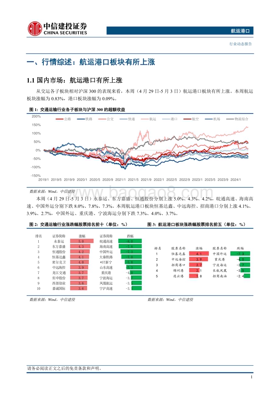20240505_中信建投_航运港口行业：运输需求表现良好集运、油运及干散货运价齐升_26页.pdf_第4页