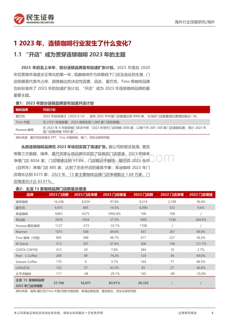 20240509_民生证券_新消费行业研究之咖啡系列报告：咖啡研究的年度复盘及探讨何时进入稳态？_27页.pdf_第3页