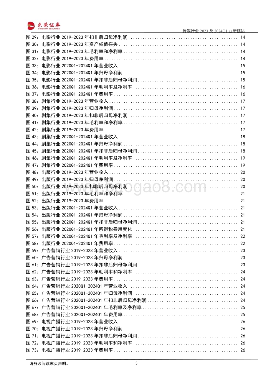 20240510_东莞证券_传媒行业2023及2024年Q1业绩综述：24Q1子板块表现分化期待全年整体复苏_33页.pdf_第3页