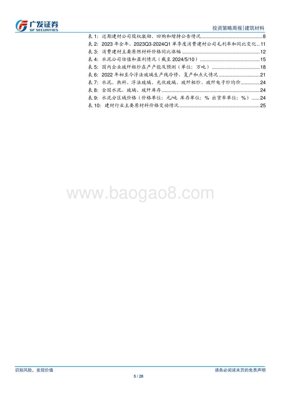 20240512_广发证券_建筑材料行业：杭州西安放开限购玻纤继续涨价_28页.pdf_第5页