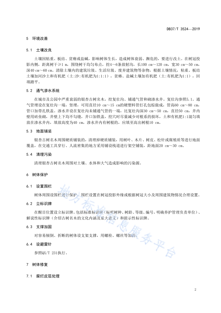 古树名木保护技术规范　银杏DB37／T 3524-2019.pdf_第5页
