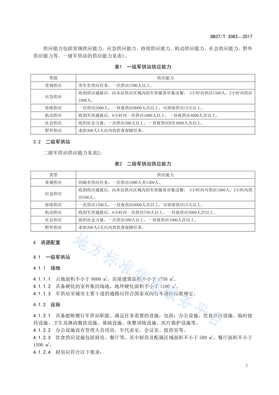 军用饮食供应站建设与运行规范DB37／T 3083-2017.pdf_第4页