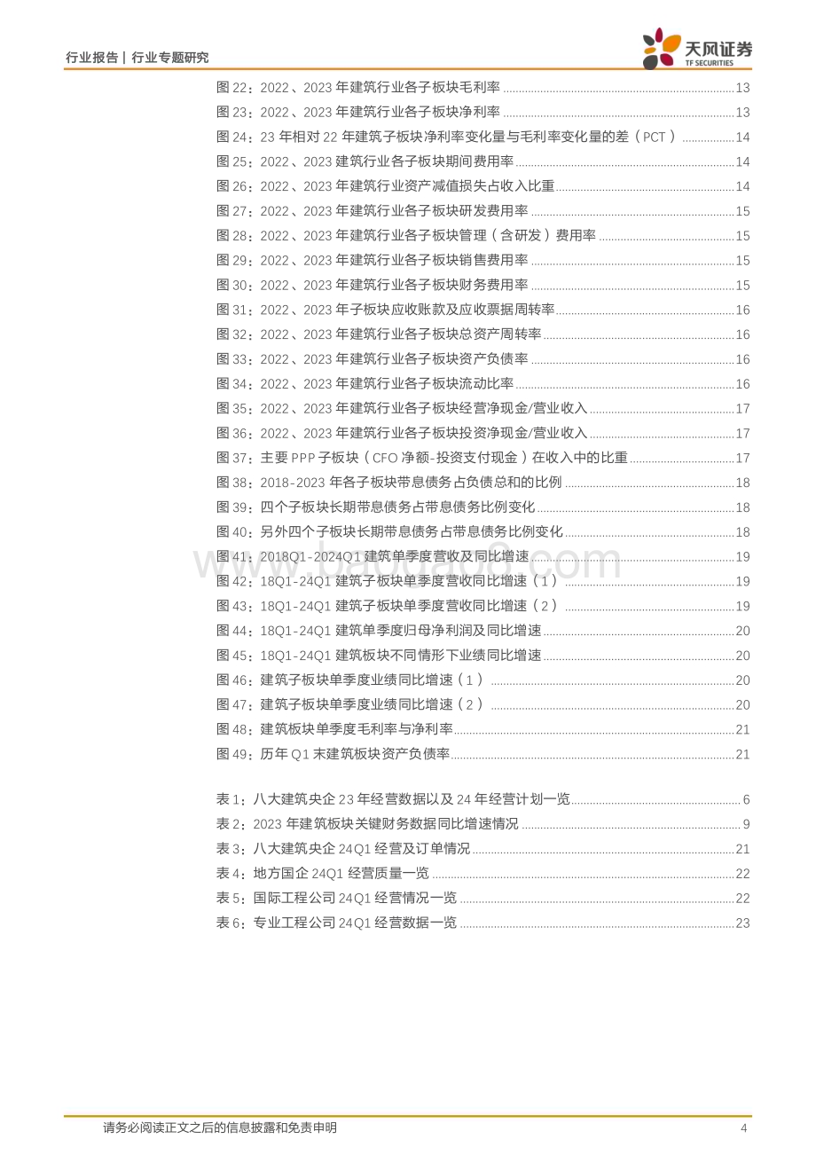 20240509_天风证券_建筑装饰行业专题研究：23年营收利润稳健增长看好24年盈利能力提升_26页.pdf_第4页