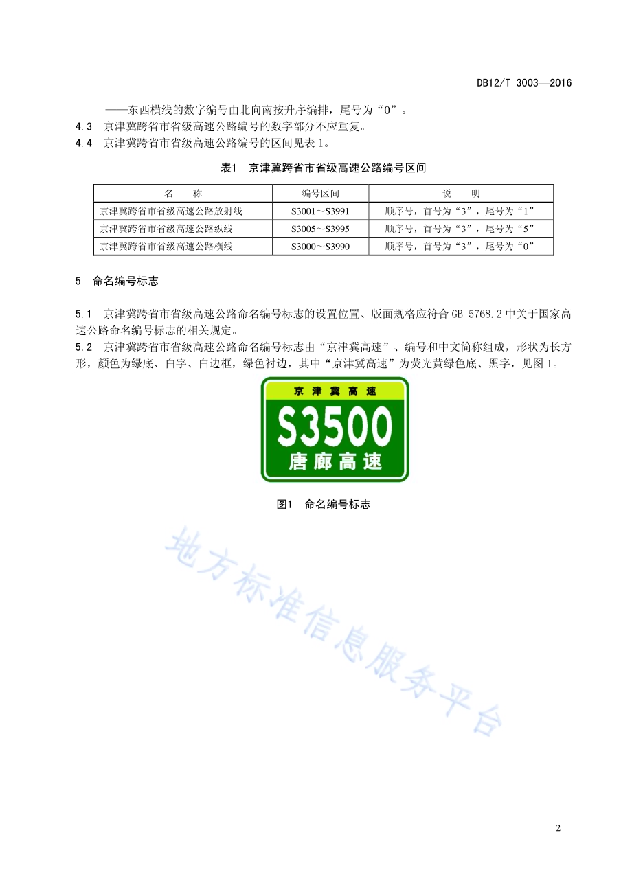 京津冀跨省市省级高速公路命名和编号规则DB12／T 3003-2016.pdf_第5页