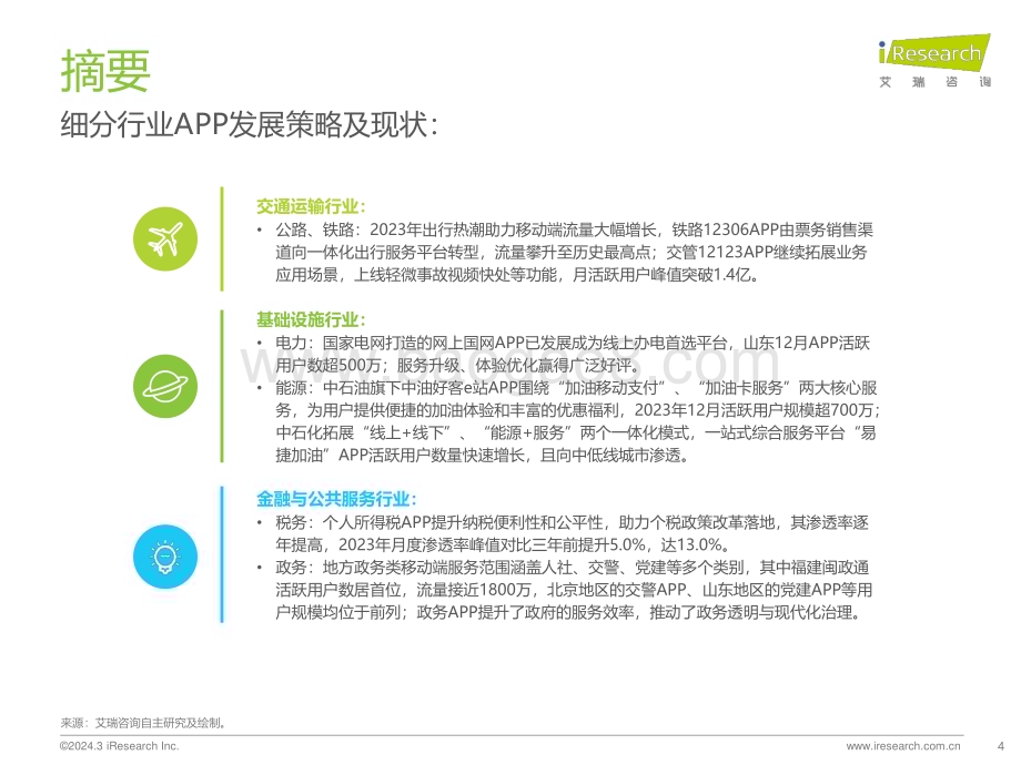 2024314_艾瑞咨询_2023年城市基础及公共服务类APP流量监测报告（31页）.pdf_第4页