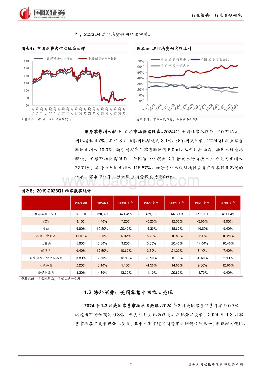 20240505_国联证券_社会服务行业：出行趋势延续消费出海仍是亮点_29页.pdf_第5页
