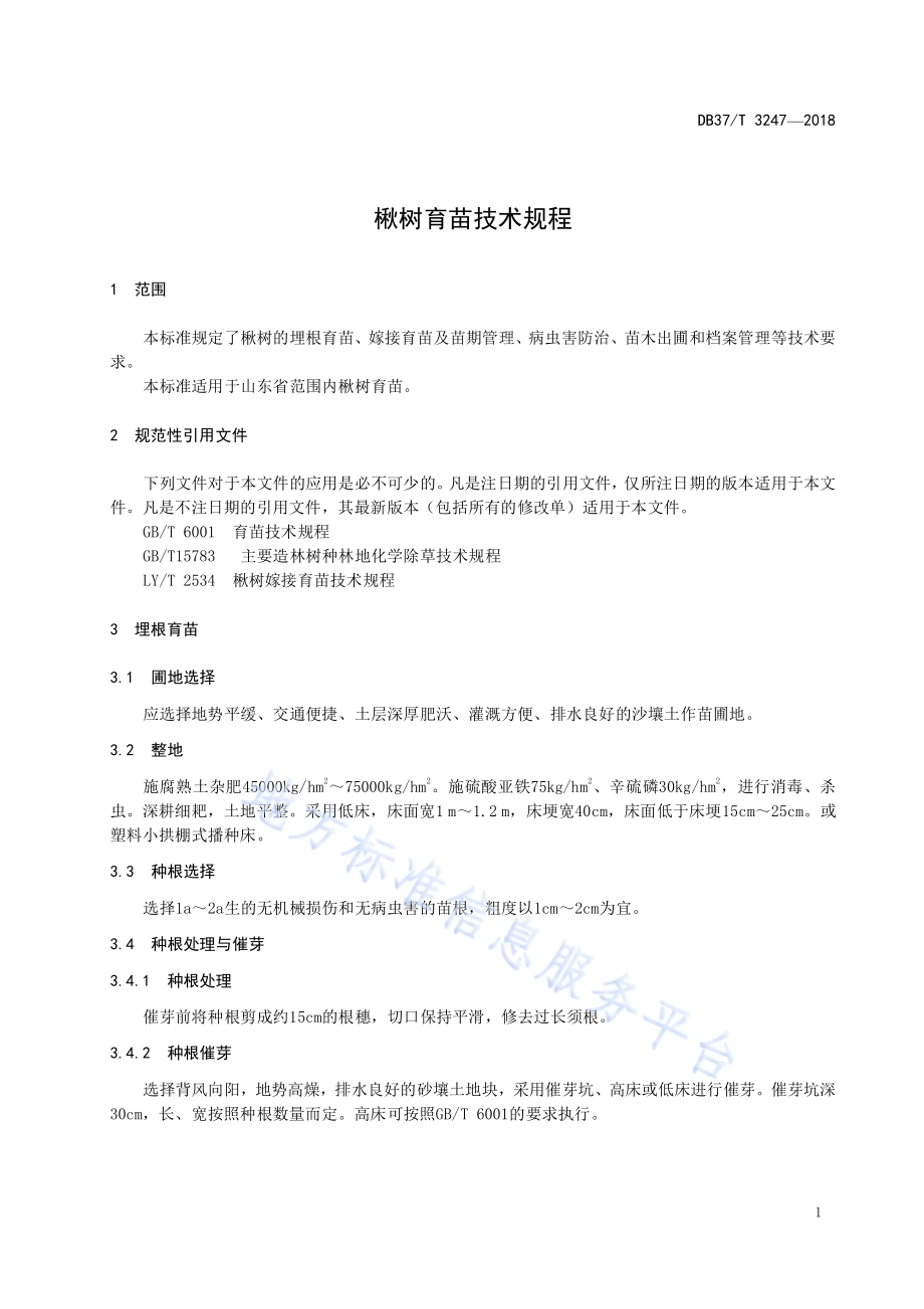 楸树育苗技术规程DB37／T 3247-2018.pdf_第3页