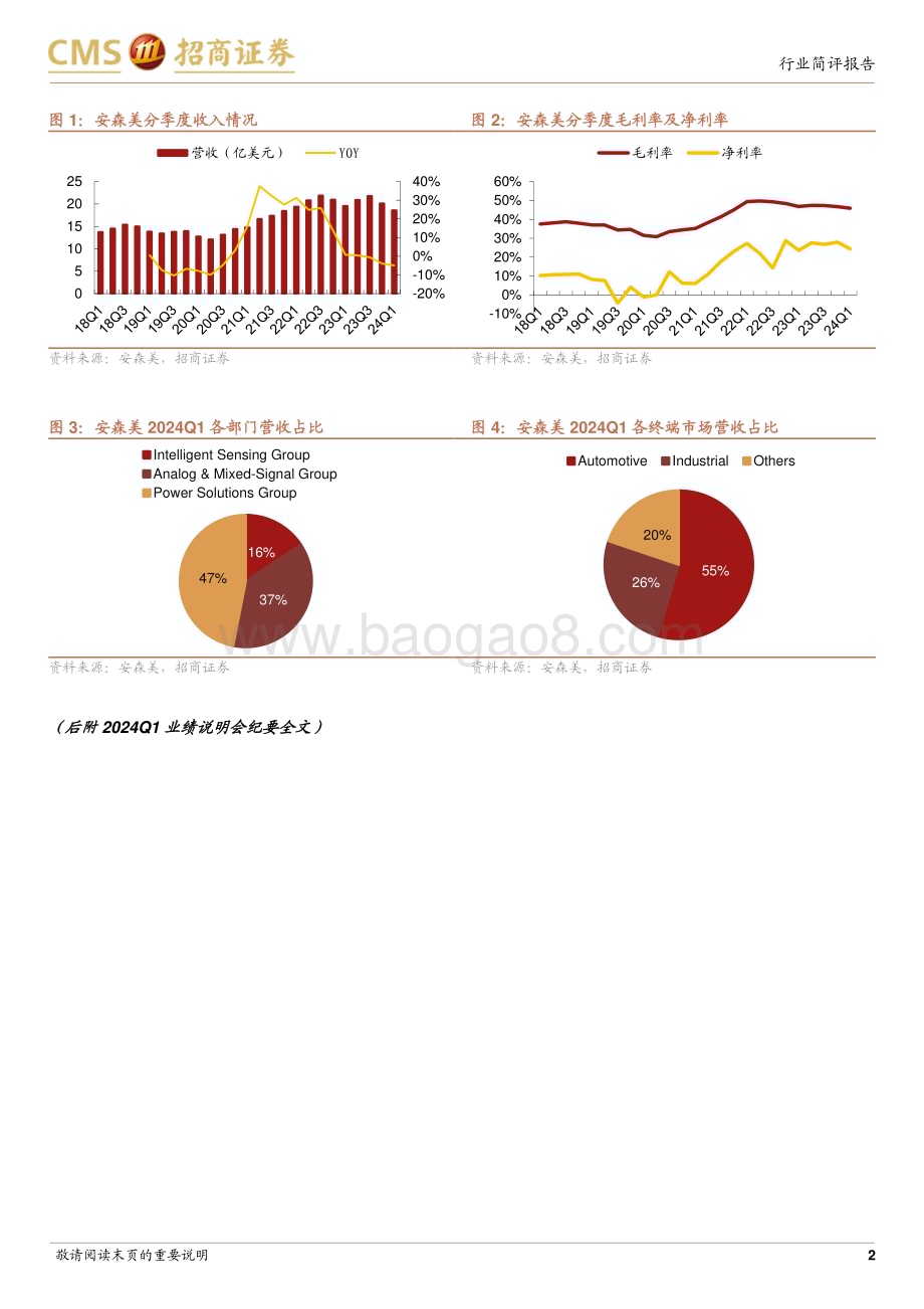 20240506_招商证券_电子行业：安森美24Q1跟踪报告24Q1碳化硅表现相对更优Q2营收和毛利率指引悲观_13页.pdf_第2页