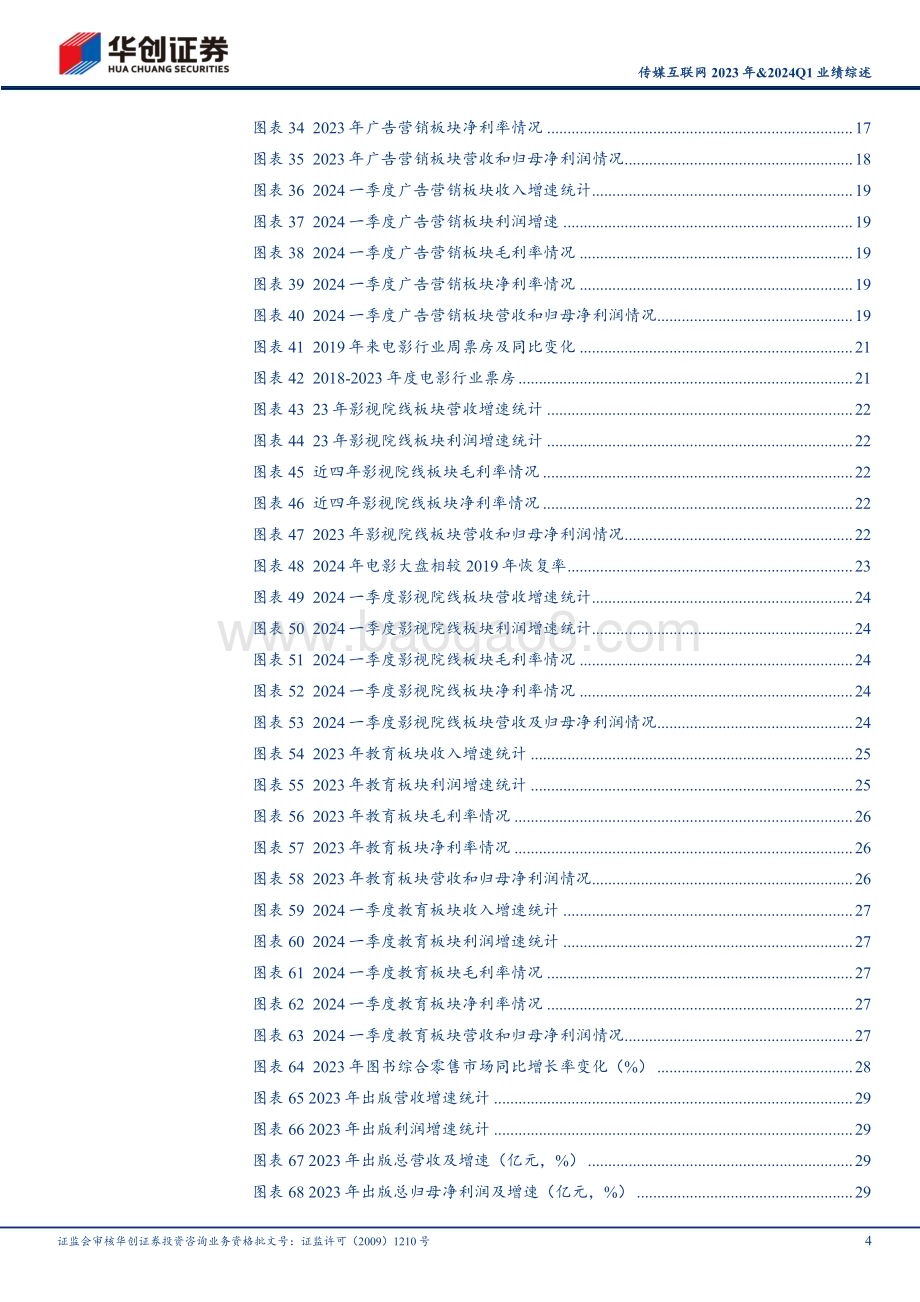 20240509_华创证券_传媒互联网行业2023年&2024Q1业绩综述：景气度趋势向上全面拥抱AI技术革命_35页.pdf_第4页