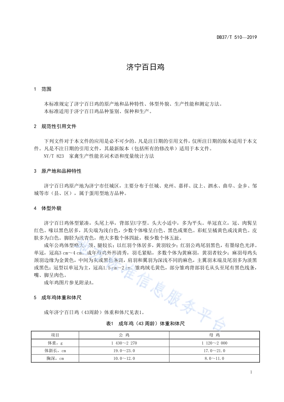 济宁百日鸡DB37／T 510-2019.pdf_第4页