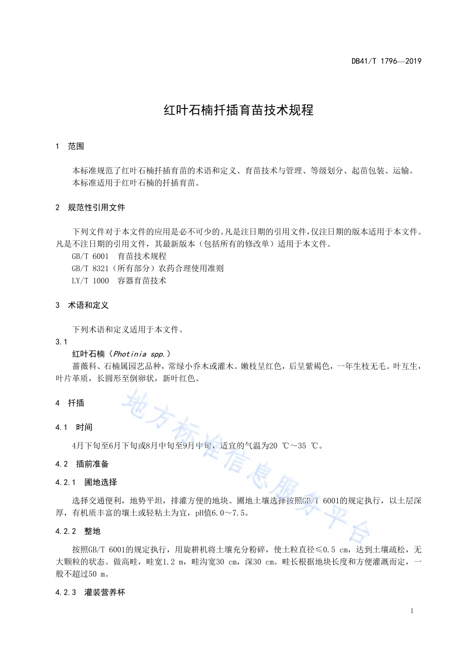 红叶石楠扦插育苗技术规程DB41／T 1796-2019.pdf_第5页