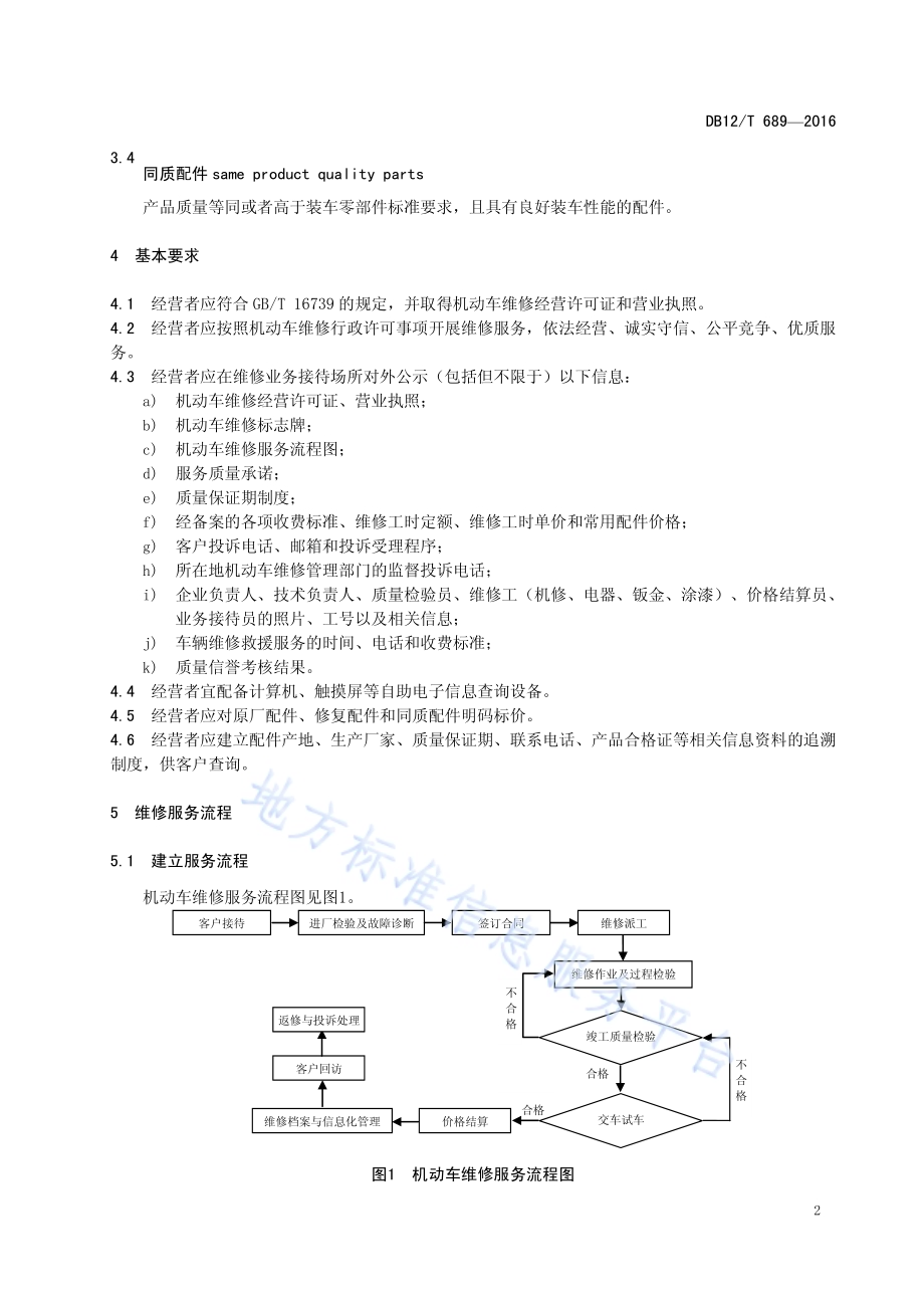 机动车维修服务规范DB12／T 689-2016.pdf_第5页
