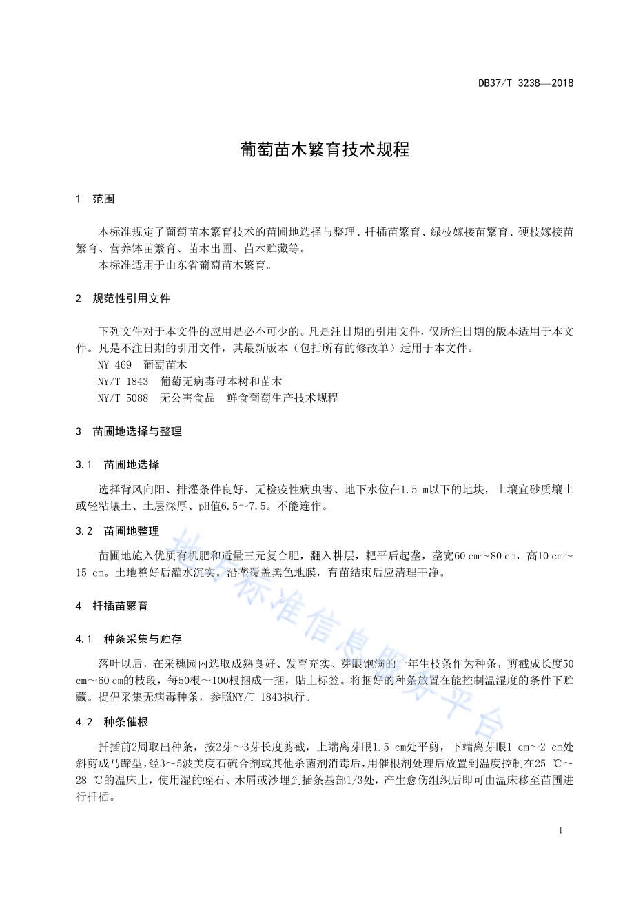 葡萄苗木繁育技术规程DB37／T 3238-2018.pdf_第3页