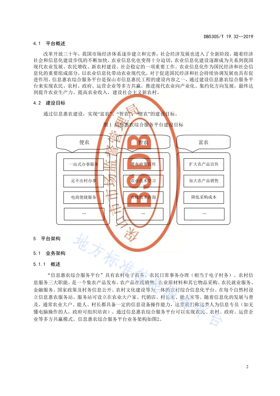保山市信息惠民工程综合标准第32部分：信息惠农综合服务平台技术标准DB5305／T 19.32-2019.pdf_第4页