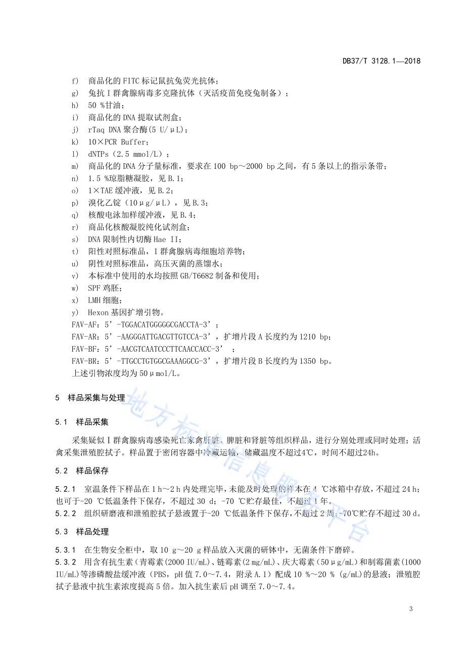 I群禽腺病毒感染诊断技术 第1部分：病毒分离鉴定DB37／T 3128.1-2018.pdf_第5页