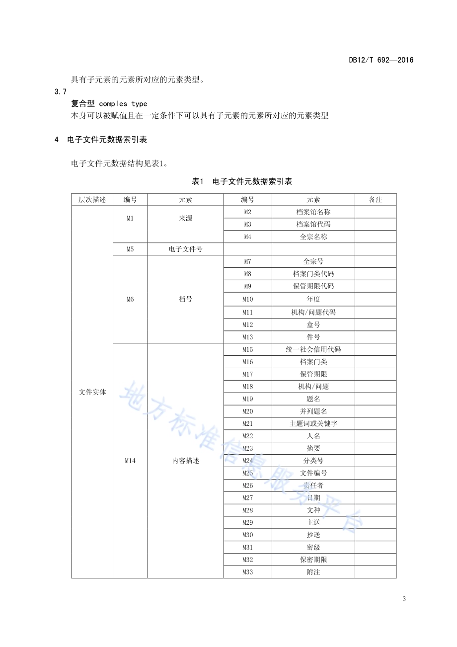 天津市文书类电子文件元数据规范DB12／T 692-2016.pdf_第5页