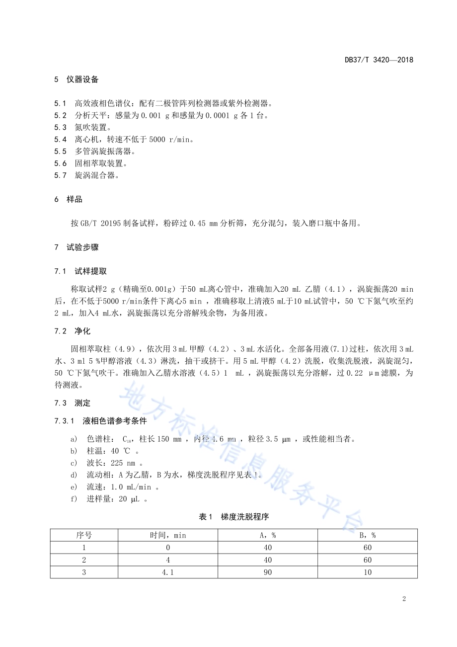 混合型饲料添加剂中雌二醇的测定高效液相色谱法DB37／T 3420-2018.pdf_第4页