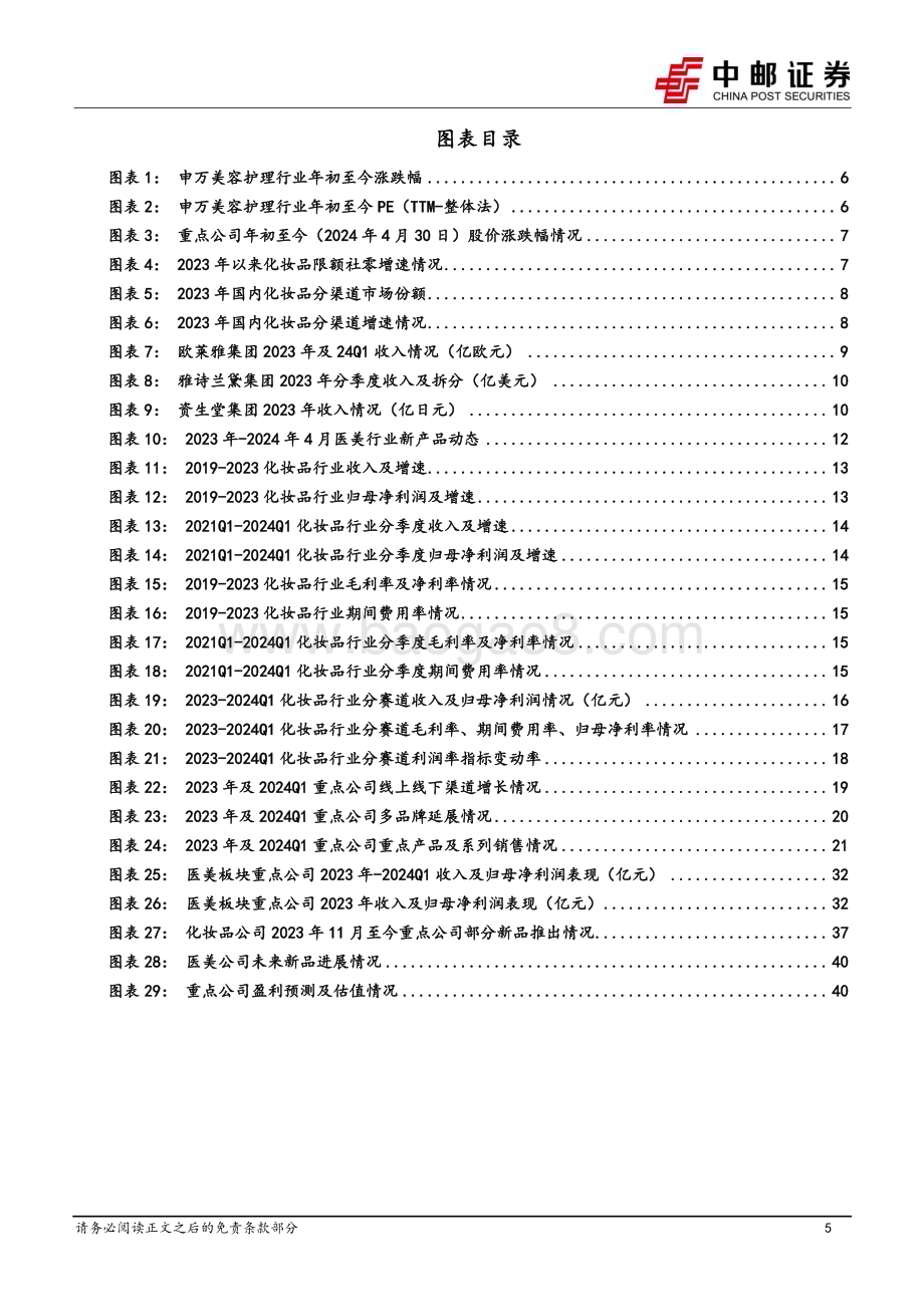 20240506_中邮证券_美容护理行业：格局优化盈利改善龙头更具增长韧性_43页.pdf_第5页