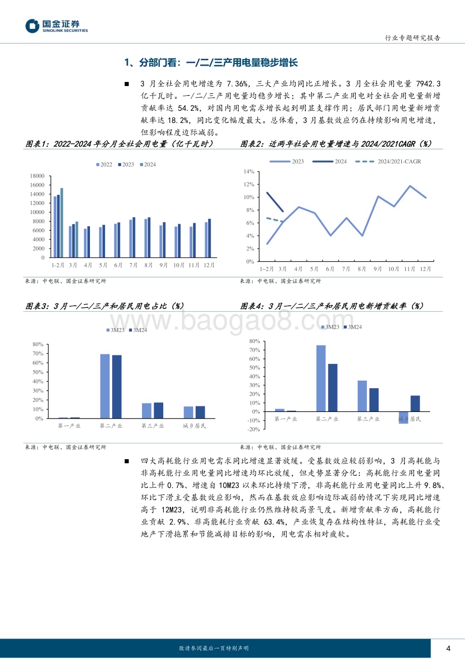 20240507_国金证券_公用事业及环保产业行业专题研究报告：3月用电制造&消费稳步复苏TMT增速上行_16页.pdf_第4页