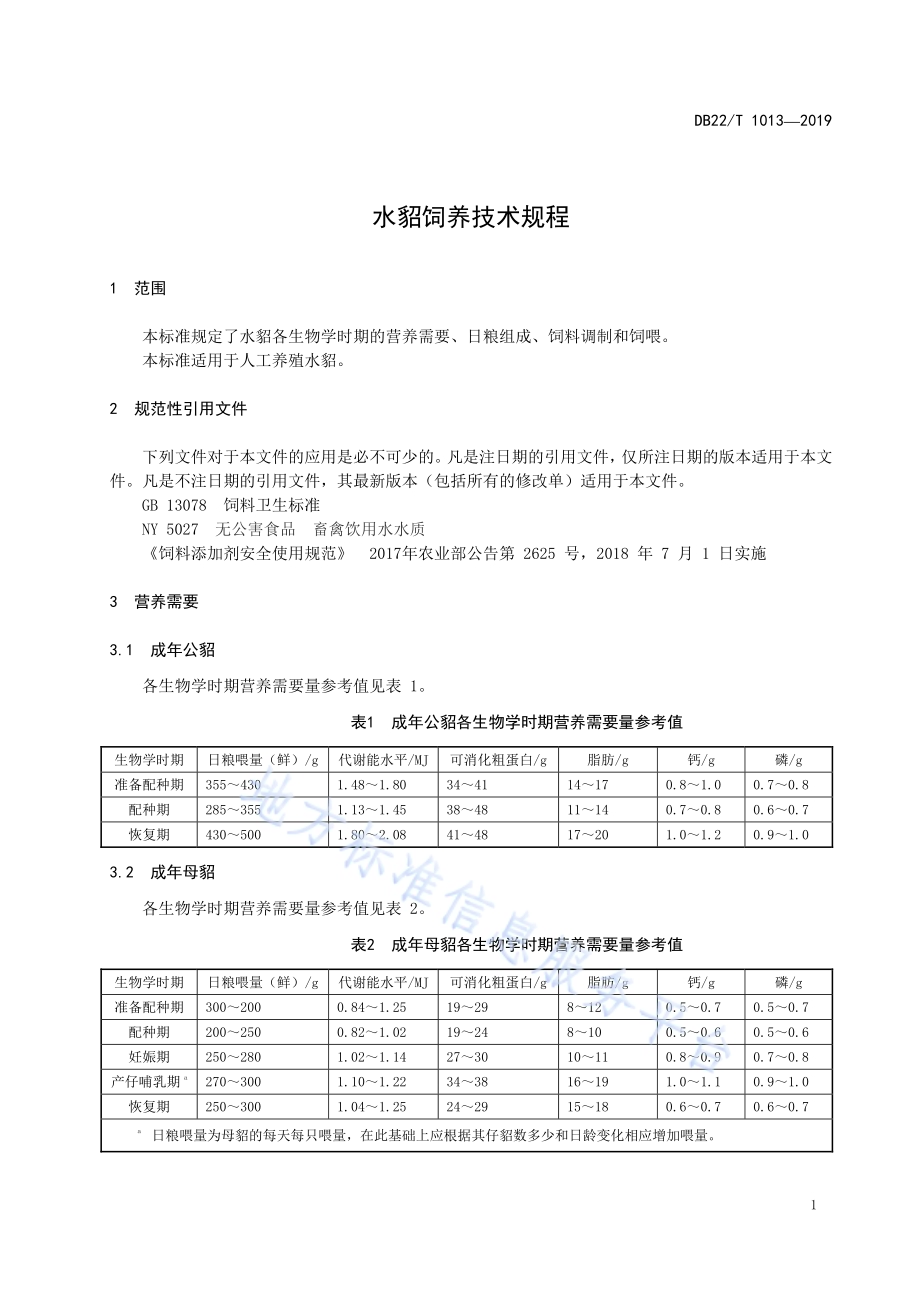 水貂饲养技术规程DB22／T 1013-2019.pdf_第5页