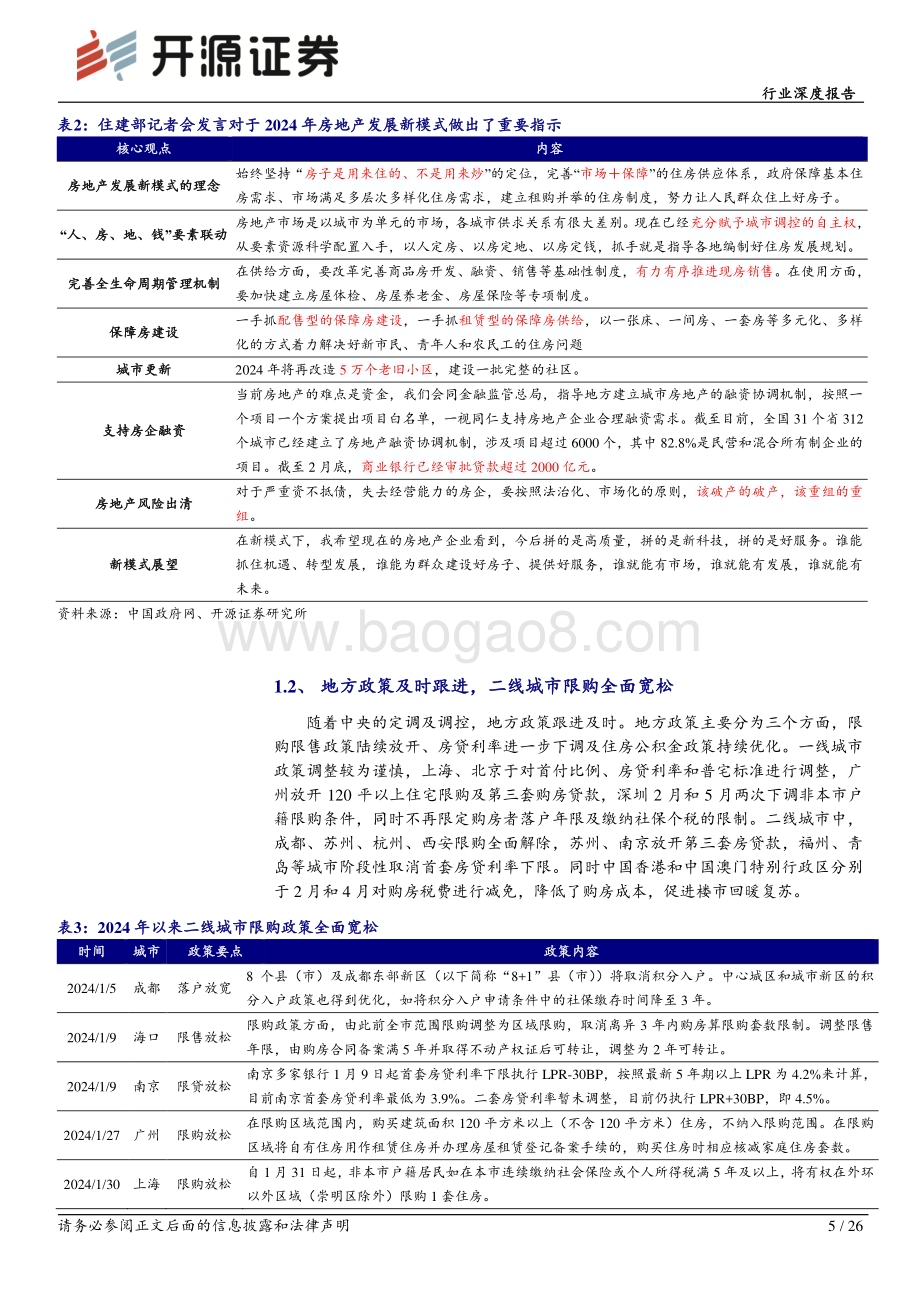 20240513_开源证券_房地产行业深度报告：2023年房地产行业综述销售不及预期业绩承压低估值蓄力板块价值重塑_26页.pdf_第5页