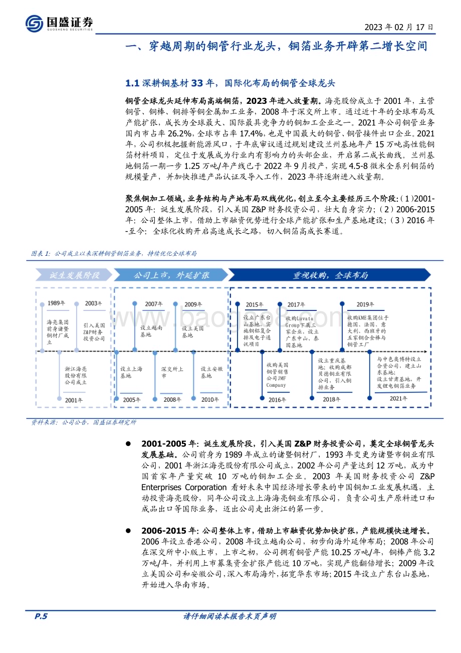 深度报告-20230217-国盛证券-海亮股份-002203.SZ-铜管龙头延伸布局高附加值铜箔业务_打开成长新空间_28页_1mb (1).pdf_第5页